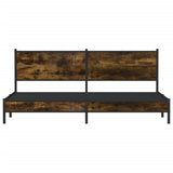 Metal Bed Frame without Mattress Smoked Oak 193x203 cm 3301379