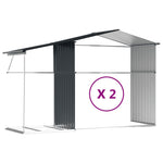 Garden Shed Anthracite 277x279x179 cm Galvanised Steel 3188293