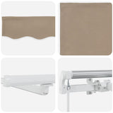 Retractable Awning Beige 300 x 250 cm Fabric and Aluminium 3330052