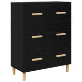 Highboard with Drawer Black Oak 69.5 x 34 x 180 cm 3416227