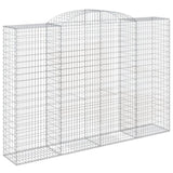 Arched Gabion Baskets 5 pcs 300x50x200/220 cm Galvanised Iron 3146794