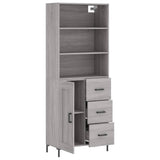 Highboard Grey Sonoma 69.5x34x180 cm Engineered Wood 3190027