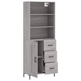 Highboard Grey Sonoma 69.5x34x180 cm Engineered Wood 3190027
