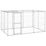 Outdoor Dog Kennel Galvanised Steel with Roof 7.26 m 3082303