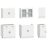 7 Piece Kitchen Cabinet Set Porto White Engineered Wood 3314751