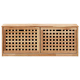 247599 Shoe Storage Bench 94x20x38 cm Solid Walnut Wood
