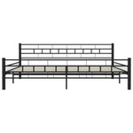 ZNTS Bed Frame without Mattress Black Steel 200x200 cm 285281