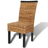 Dining Chairs 2 pcs Abaca and Solid Mango Wood 243233