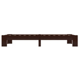 Bed Frame without Mattress Dark Brown Solid Pine Wood 100x200 cm 283299