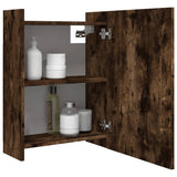 Bathroom Mirror Cabinet Smoked Oak 62.5x20.5x64cm Engineered Wood 826351