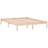 Bed Frame without Mattress 152x203 cm Solid Wood Pine Queen 822459
