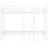 Bunk Bed without Mattress White 100x190 cm Steel 42000330