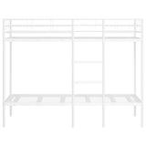 Bunk Bed without Mattress White 100x190 cm Steel 42000330