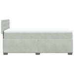 ZNTS Box Spring Bed with Mattress Light Grey 90x200 cm Velvet 3286210