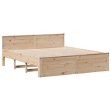 Bookcase Bed without Mattress 180x200 cm Super King Solid Wood Pine 3308912