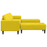 Sofa Set 3 pcs Yellow Velvet 3335128