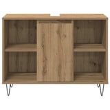 Bathroom Furniture Set 3 pcs Artisan Oak Engineered Wood 3378508