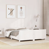 Bed Frame without Mattress White 120x190 cm Small Double Solid Wood Pine 850786