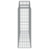Arched Gabion Baskets 12 pcs 200x50x120/140 cm Galvanised Iron 3146351