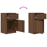 Bedside Cabinets 2 pcs Brown Oak 39x35x65 cm Engineered Wood 861332