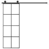 Sliding Door with Hardware Set 76x205 cm ESG Glass&Aluminium 3152140