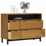 Drawer Cabinet FLAM 110x40x80 cm Solid Wood Pine 376071