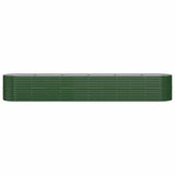 Garden Raised Bed Galvanised Steel 440x80x68 cm Green 318968