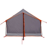 Camping Tent 2-Person Grey and Orange Waterproof 94361