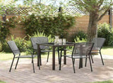 Garden Dining Set 5 pcs Anthracite Powder-Coated Steel 3379283