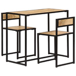 3 Piece Dining Set Solid Mango Wood 247583