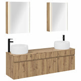 Bathroom Cabinet Set 5 pcs Artisan Oak Engineered Wood 3406654
