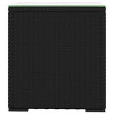 Side Table Black PE rattan Compact Durable Side Table 319388