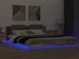 Bed Frame with Headboard Old Wood 200 x 200 cm Engineered Wood 3416331