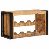 Wine Rack Brown 80 x 45 x 33 cm Solid Rough Mango Wood 4104757