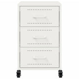 Bedside Cabinet White 36x39x59 cm Steel 846733
