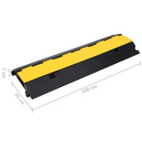 Cable Protector Ramps with 2 Channels 2 pcs 100 cm Rubber 150968
