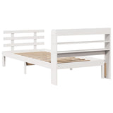 Bed Frame with Headboard without Mattress White 90x200 cm 3306848