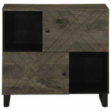 Sideboard Black 80x33x75 cm Solid Wood Mango 4017711