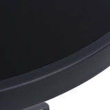 Garden Table Black Powder coated steel 80 cm Durable 47253