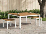 Coffee Table Natural and White 80 x 80.5 x 45 cm 901287
