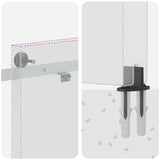 Sliding Door Hardware Kit 152.4 cm Steel White 42055682
