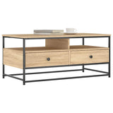 Coffee Table Sonoma Oak 100x51x45 cm Engineered Wood 835285