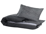 Duvet Cover Set Dark Grey 220x240 cm Cotton 136482