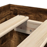 Bed Frame without Mattress Smoked Oak 90x190 cm Single Engineered Wood 3295524