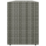 ZNTS Garden Storage Cabinet Grey 198x55.5x80 cm Poly Rattan 319871