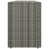 ZNTS Garden Storage Cabinet Grey 198x55.5x80 cm Poly Rattan 319871