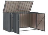 Garden Storage Box Black 151.5 x 82 x 110.5 cm Steel 42011283