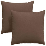 Sofa Pillows 2 pcs Brown 80 x 80 cm Fabric 42014044