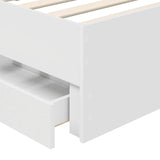Bed Frame with Drawer White 100 x 200 cm Engineer Wood 3413443
