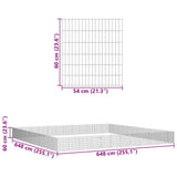 Free Range Animal Enclosure 48-Panel 54x60 cm Galvanised Iron 3321346